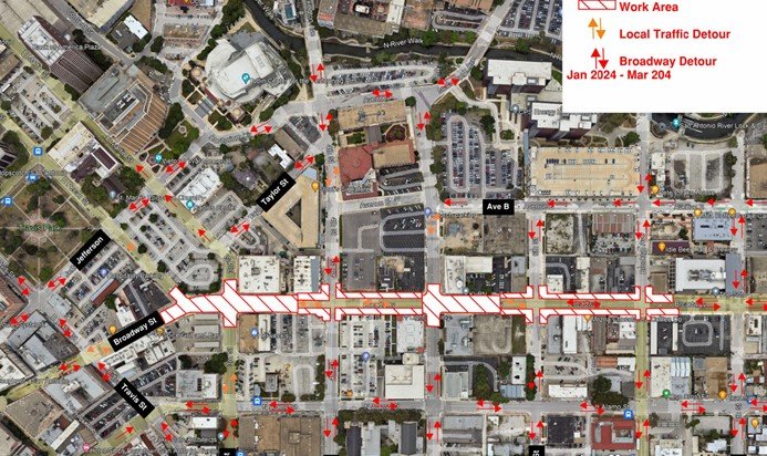San Antonio Roadway Reconstruction Brings Temporary Closures to Lower Broadway>