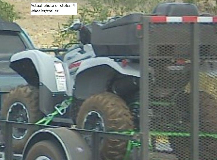 ATV and Trailer Stolen From Hotel Parking Lot, Kerrville Police Investigating>